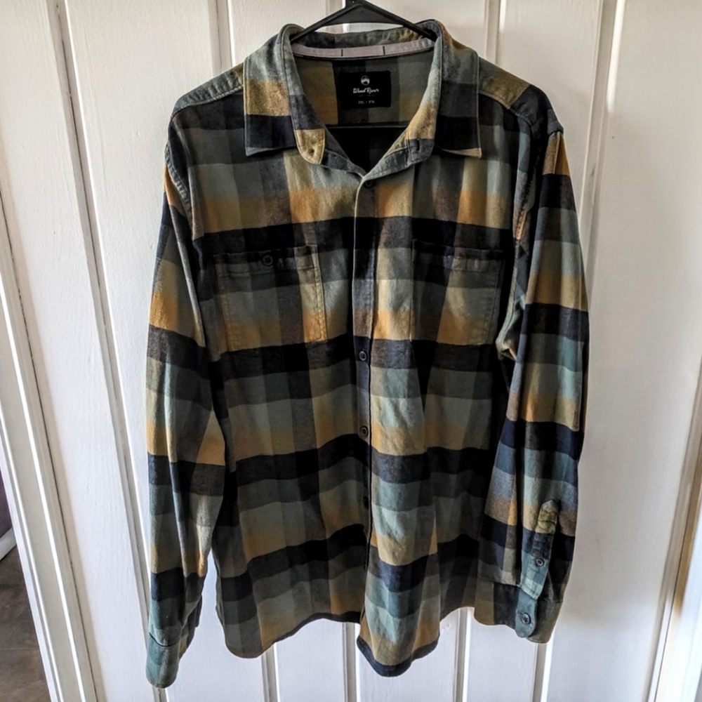Green and Blue Plaid Flannel